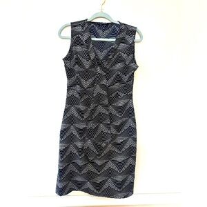 Tokyo talkies Black white striped Bodycon dress party cocktail casual dress L